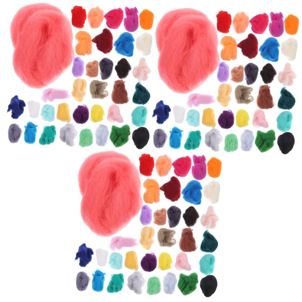 SHINEOFI 108 Piezas Tiras De Lana De Colores Accesorios De Fieltro Traje De Niño Kit De Fieltro De Aguja Fieltro De Lana Suministros De Fieltro De Aguja Traje De Niños Hilo De Lana DIY 6S