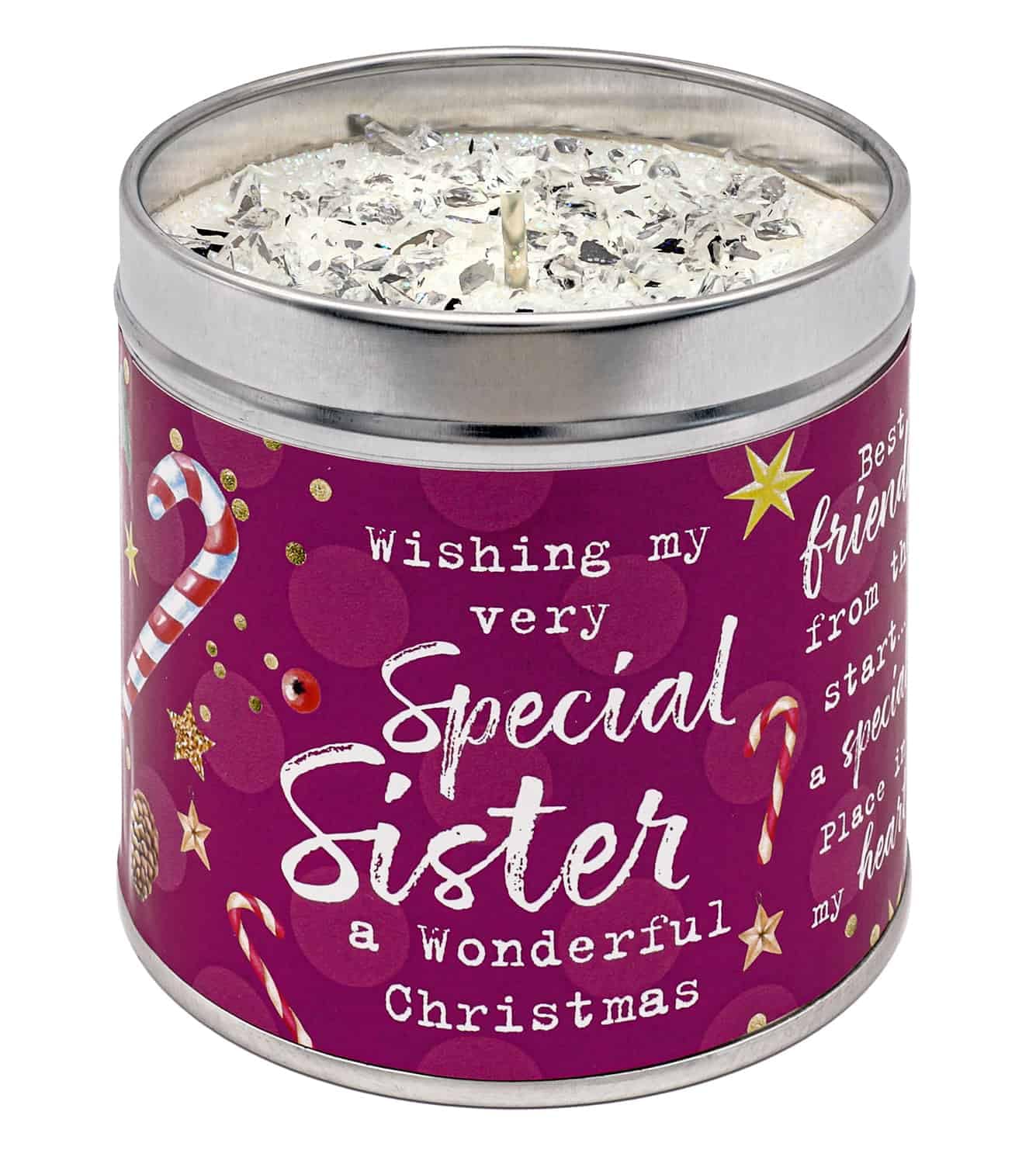 Best Kept Secrets Orange,Red Special Sister Festive Tin Candle