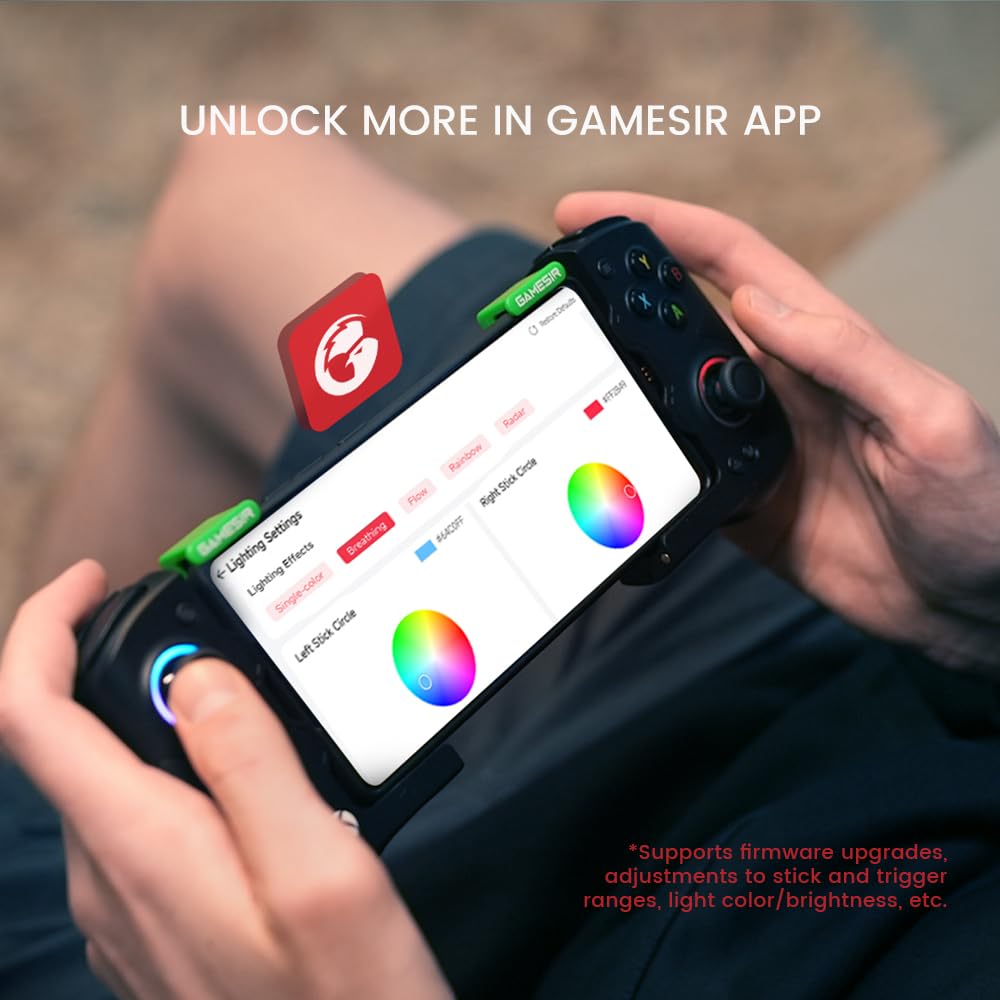 GameSir X4 Aileron Bluetooth Mobile Gaming Controller for Android with Hall Effect Joysticks - Split Design with Carrying Case - Play Diablo Immortal, Minecraft, Fortnite, Dead Trigger 2 & More