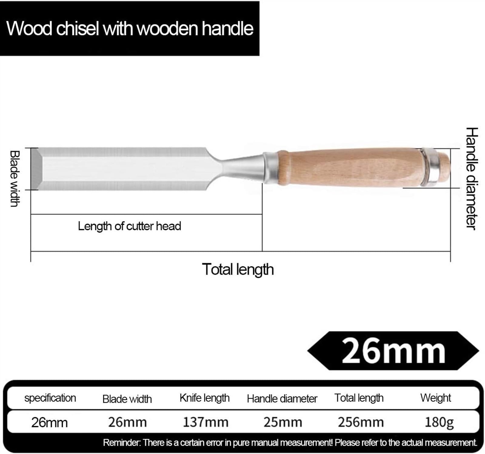 Juego de Herramientas de Cuchillo para tallar cincel de Madera Profesional para Mango de Madera de Primera Calidad con Piedras de afilar cincel de 26 mm