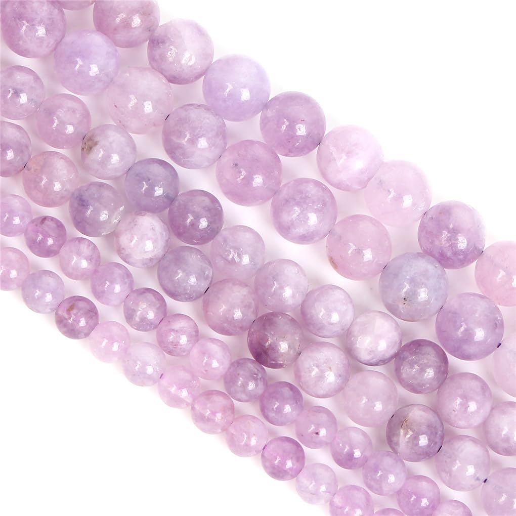 Perles de pierre naturelle violettes lisses rondes pour réparer et personnaliser vos bijoux