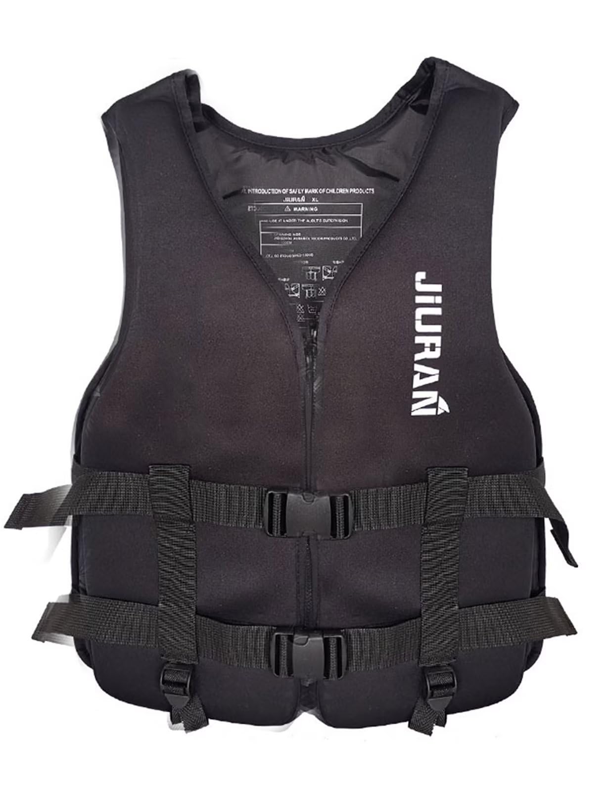 huraty Adjustable Floating Swim Vest, Unisex Boating Vest Front Zipper, Teenager Swim Jacket for Safety Outdoor Water Sports Buoyancy Vest