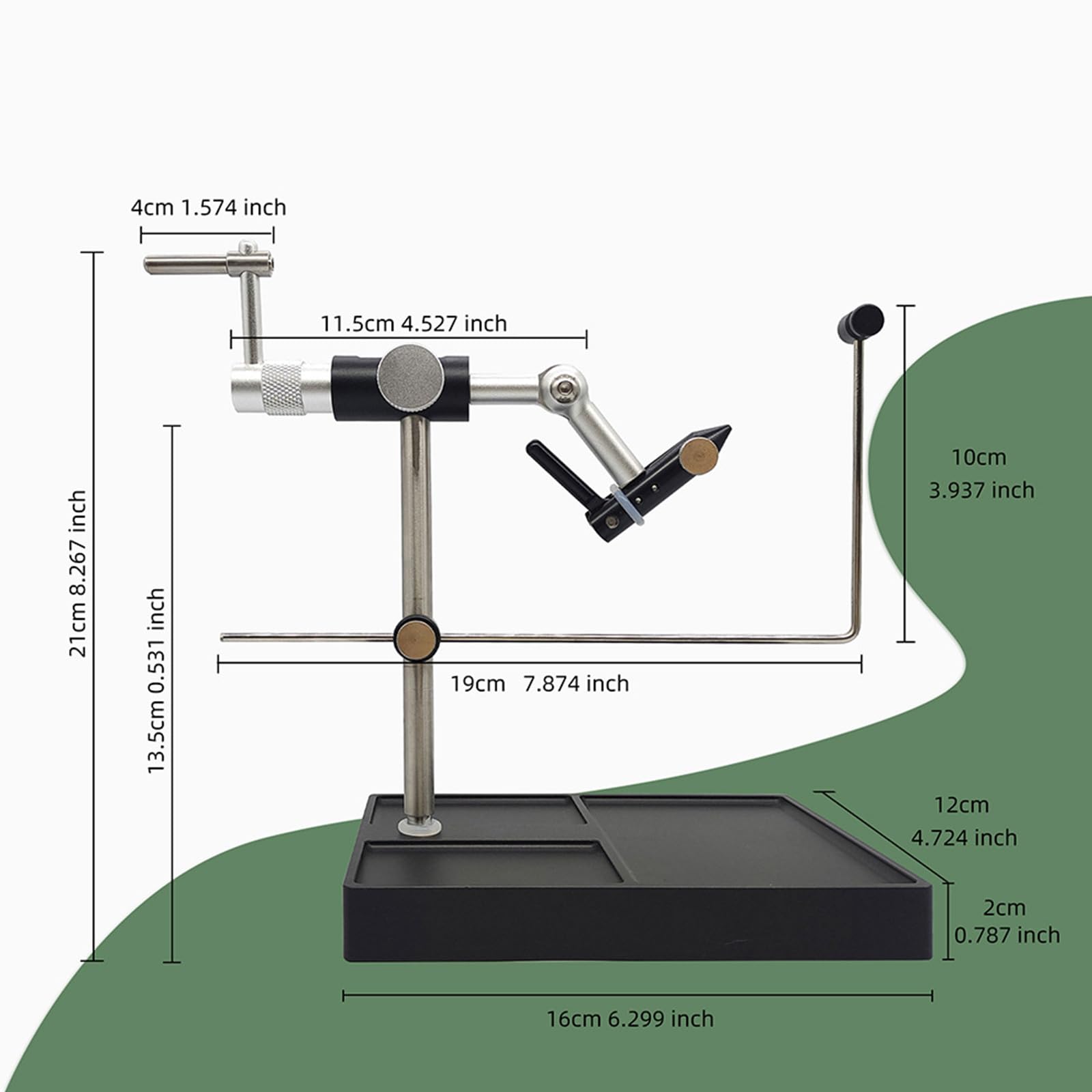 Station de fixation de mouche avec socle rotatif à 360° - Outil de fabrication de leurres de pêche - Étau rotatif avec base