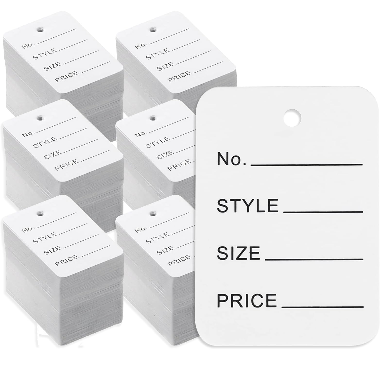 3000 Pcs Price Tags,1.94" X 1.38" White Paper Tags Clothes Size Tags Coupon Tags,Making Tag White Store Tags Clothing Tags with Box Package