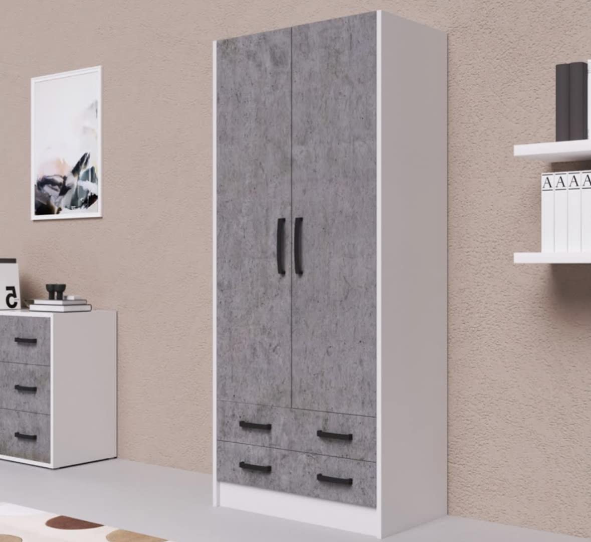 Armario de doble puerta de 91 cm de ancho ideal para renovar tu vestidor urbano