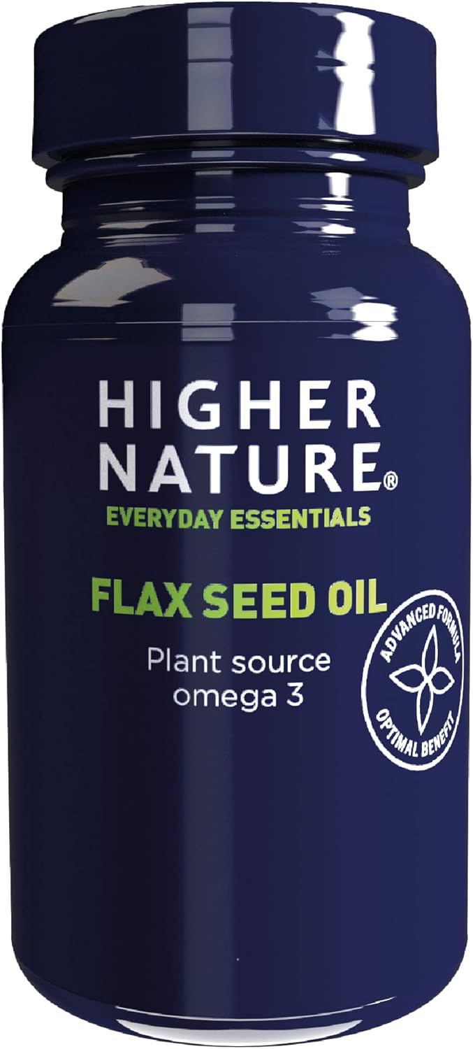 Higher Nature Flax Seed Oil 1000mg Plant Sourced Omega 3 Fish
