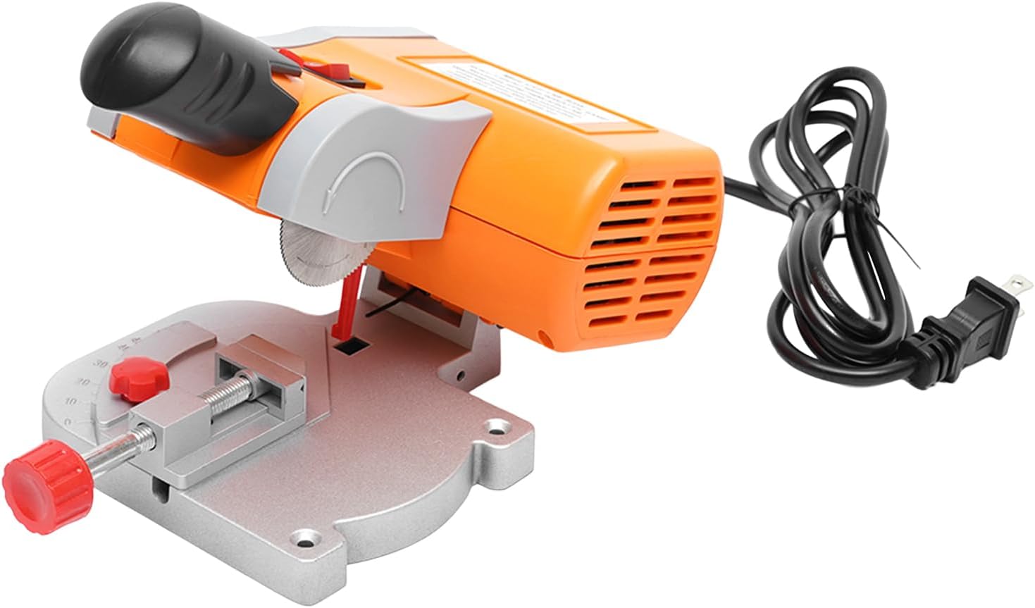 45° Miter Mini Benchtop Cut-Off Saw,Hobby Crafts Mini Cuts Wood Metal W/Clamping Tool,Adjustable Cutting Angle & 7800r/Min For Metal Wood Plastic.