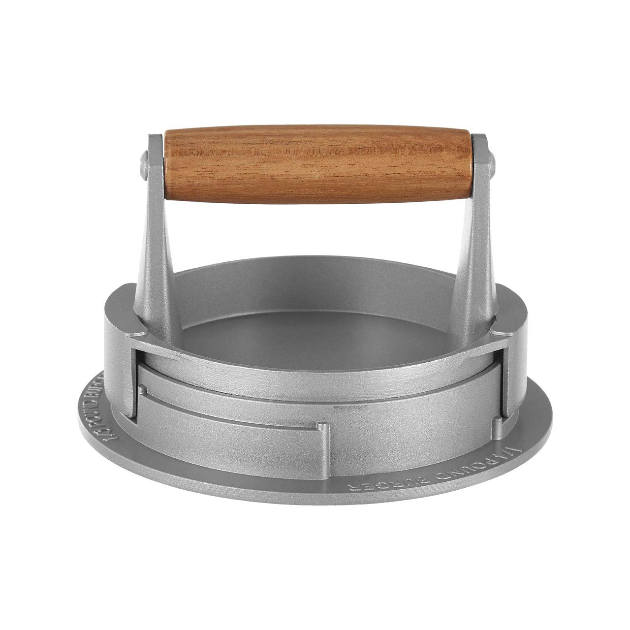 PremierHousewares 0805426 Hamburger Press, Acacia Wood, Aluminium