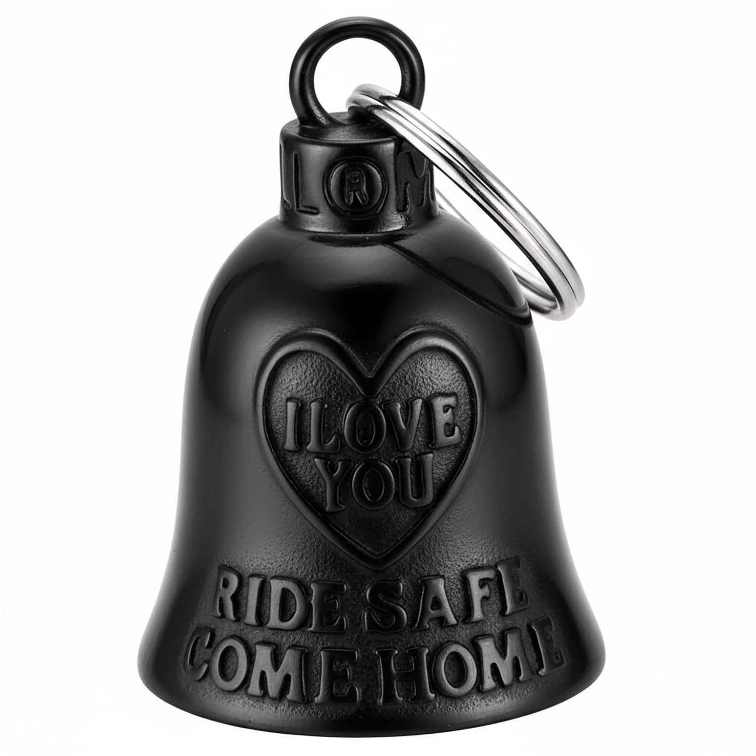 MOCY BELL MocyBell Motorrad-Glöckchen, schwarz, I Love You Ride Safe Come Home
