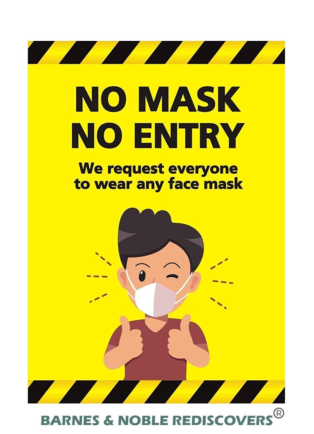 No Mask No Entry Sticker Request To Wear Any Face Mask Safety Window Door Sign 5 X 7 Notice Warning For Your Business 1 Amazon Com Industrial Scientific