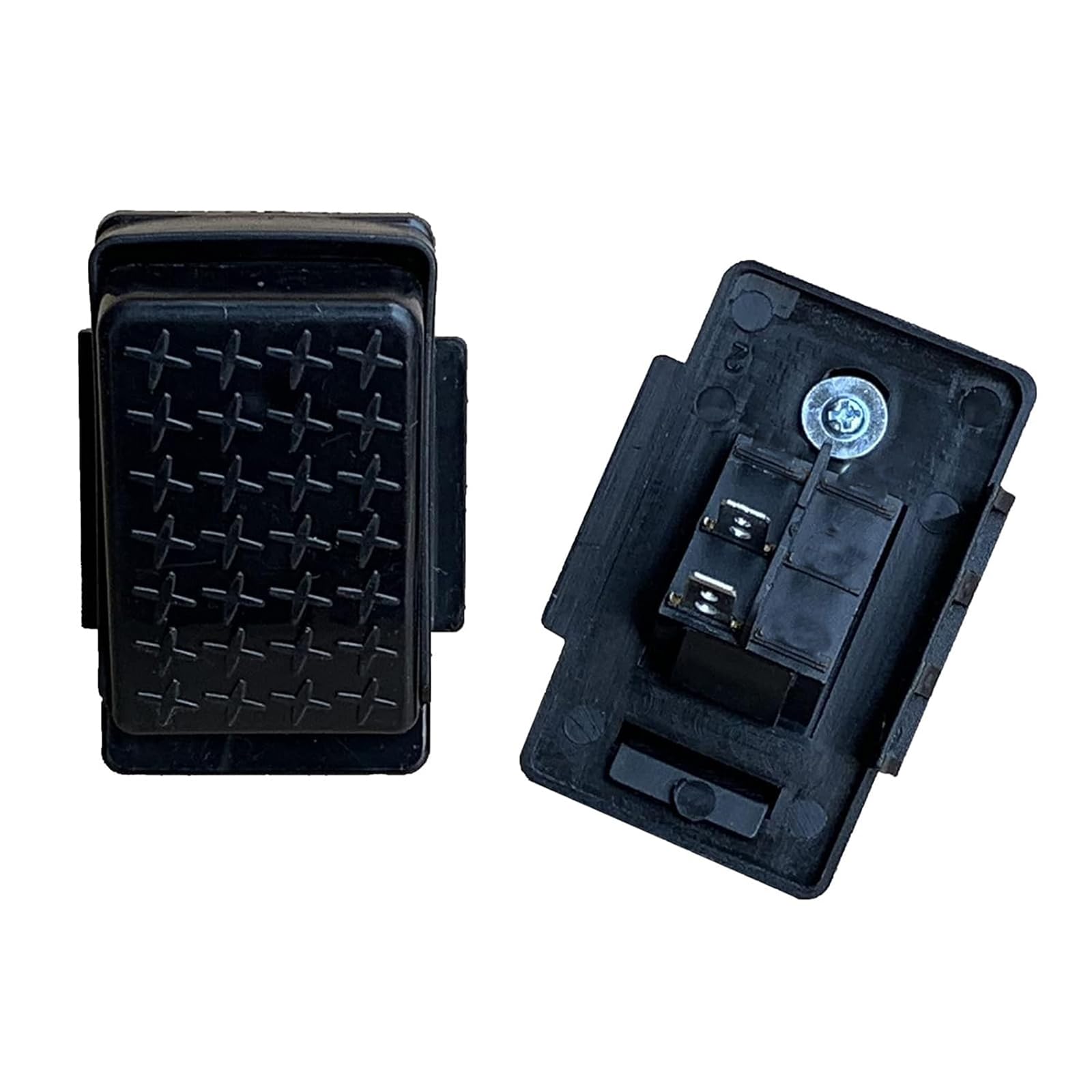 Interruptor de control de reinicio de pedal de acelerador de 2 pines para niños, juguetes eléctricos para niños, piezas de repuesto de juguetes eléctricos, enchufe negro, 2.8 x 1.6 in