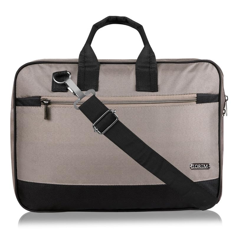 LOREM Black & Tan Color Faux Leather 10L Laptop Messenger Bag For Men & Women BG32-UF (B0CSN5LZLL) Amazon Price History, Amazon Price Tracker
