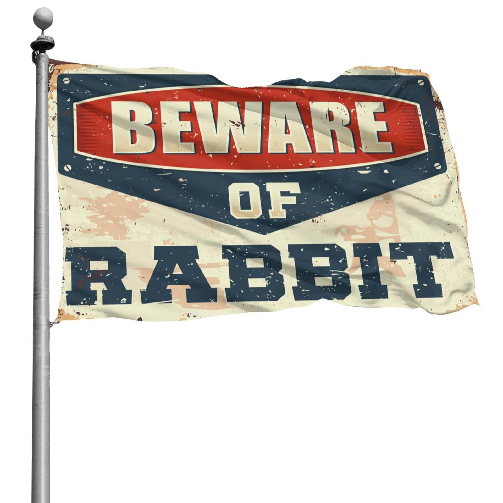 Drapeaux humoristiques Beware of Rabbit : cadeau original pour grand-mère