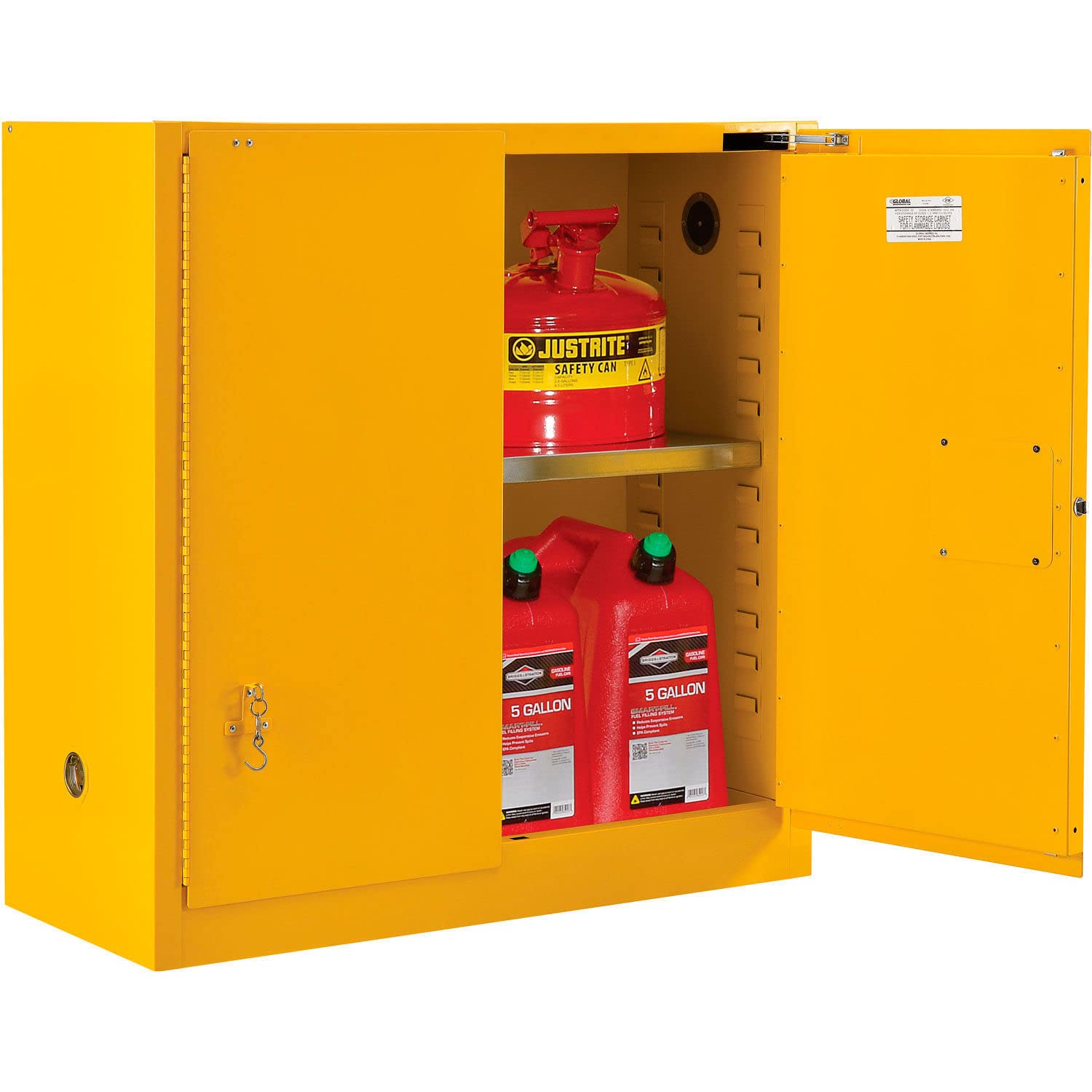 Flammable Cabinet by Global Industrial – Alloy Steel, Yellow, Model 316094