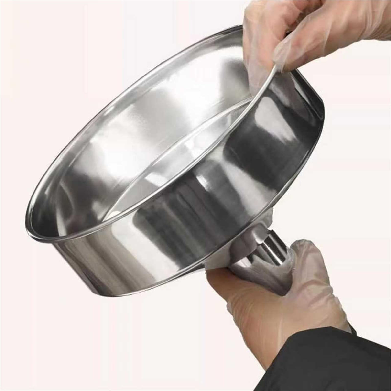 Embudo de llenado manual de tolva de alimentación, diámetro de salida de 6 cm, altura ajustable con soporte de soporte, ideal para embalaje de polvo, líquido y gránulos