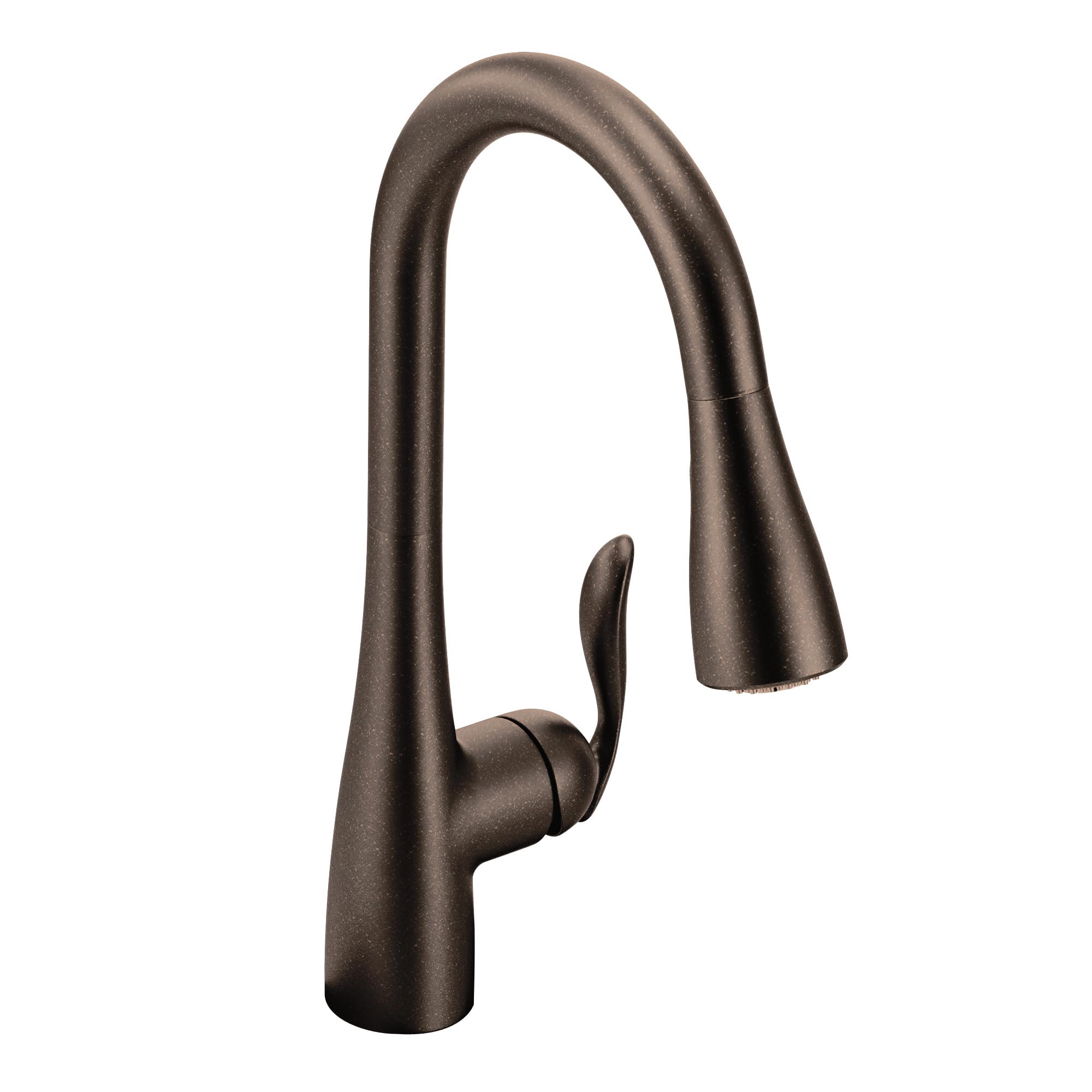 Moen Arbor Oil Rubbed Bronze One-Handle Kitchen Faucet with Pull Down Sprayer Featuring Power Clean, 7594ORB