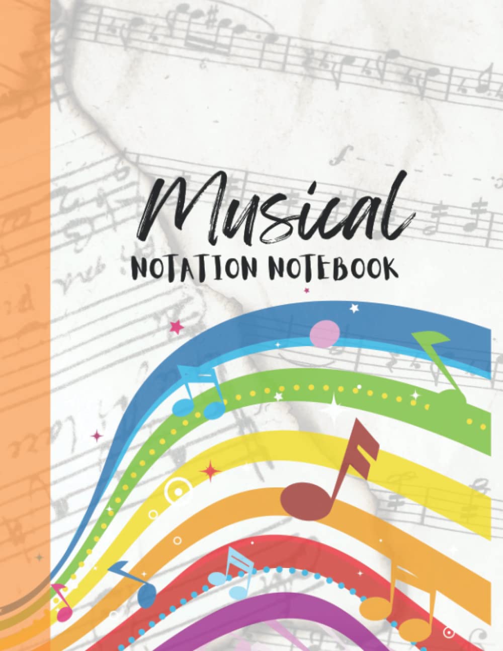 Cahier de musique pour écriture de partitions de solfège et composition musicale