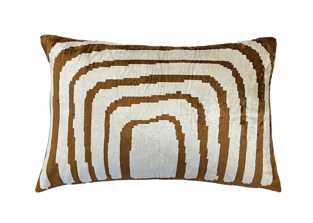 Coussin imprime Ferghana 40x60 jacquard elegant finition soignee