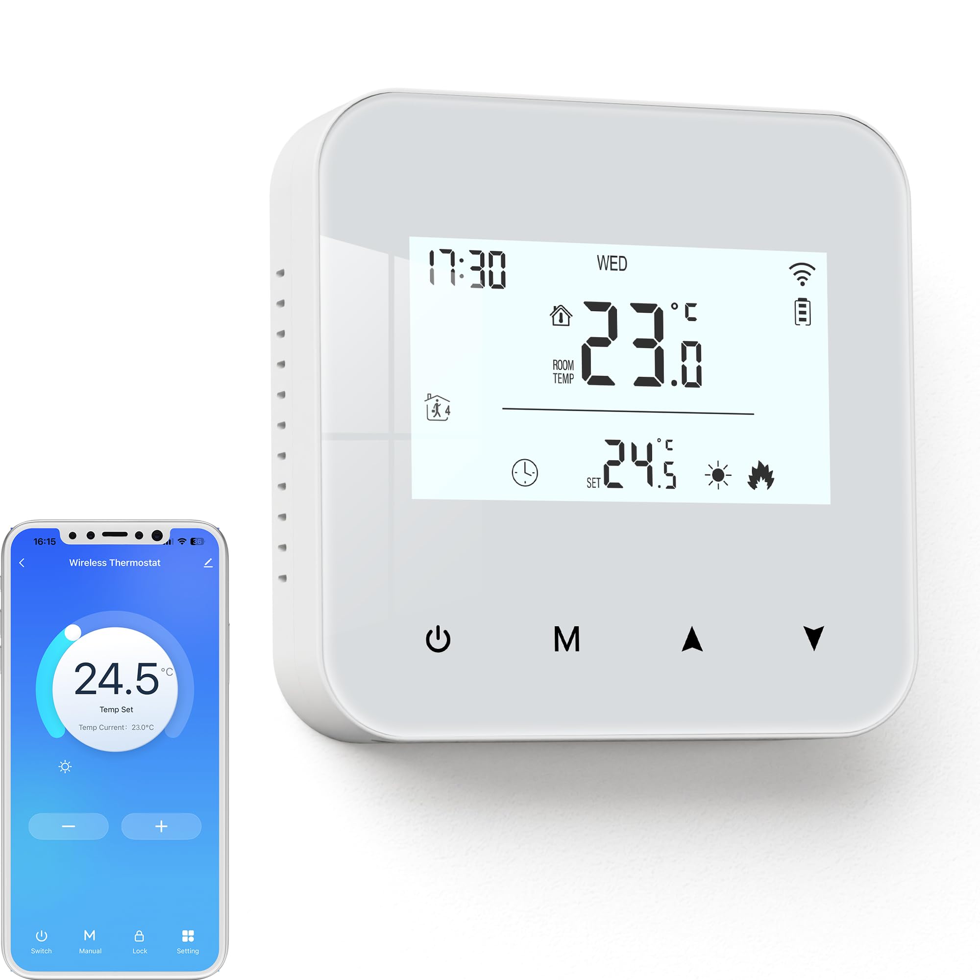 EPH Controls Battery Operated Programmable Thermostat CP4B
