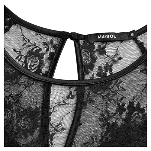 MIUSOL Vintage Chiffon Pizzo Coctel Vestito Donna