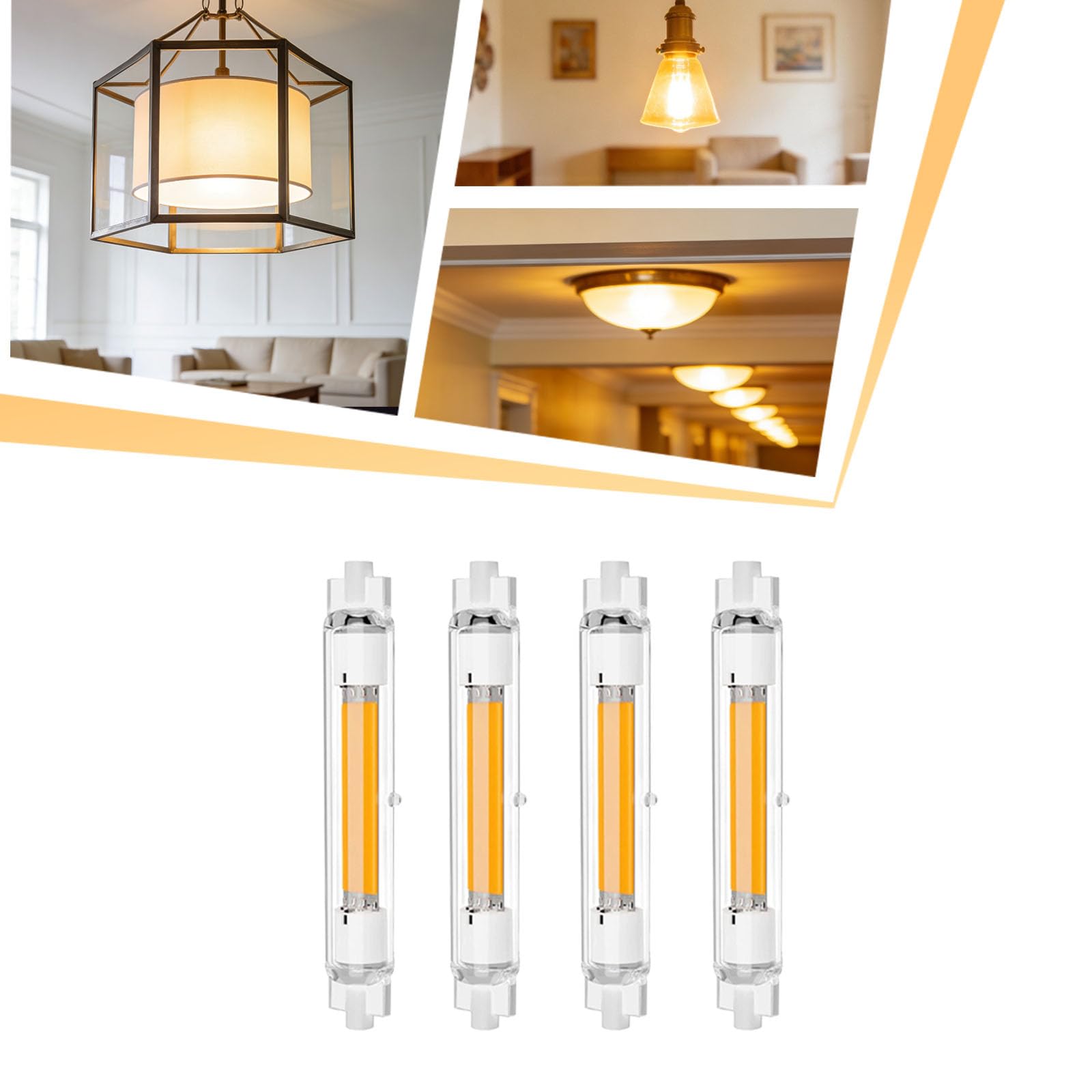 Lampadine LED R7S 118 mm, dimmerabili, senza sfarfallio, 20 W, confezione da 4