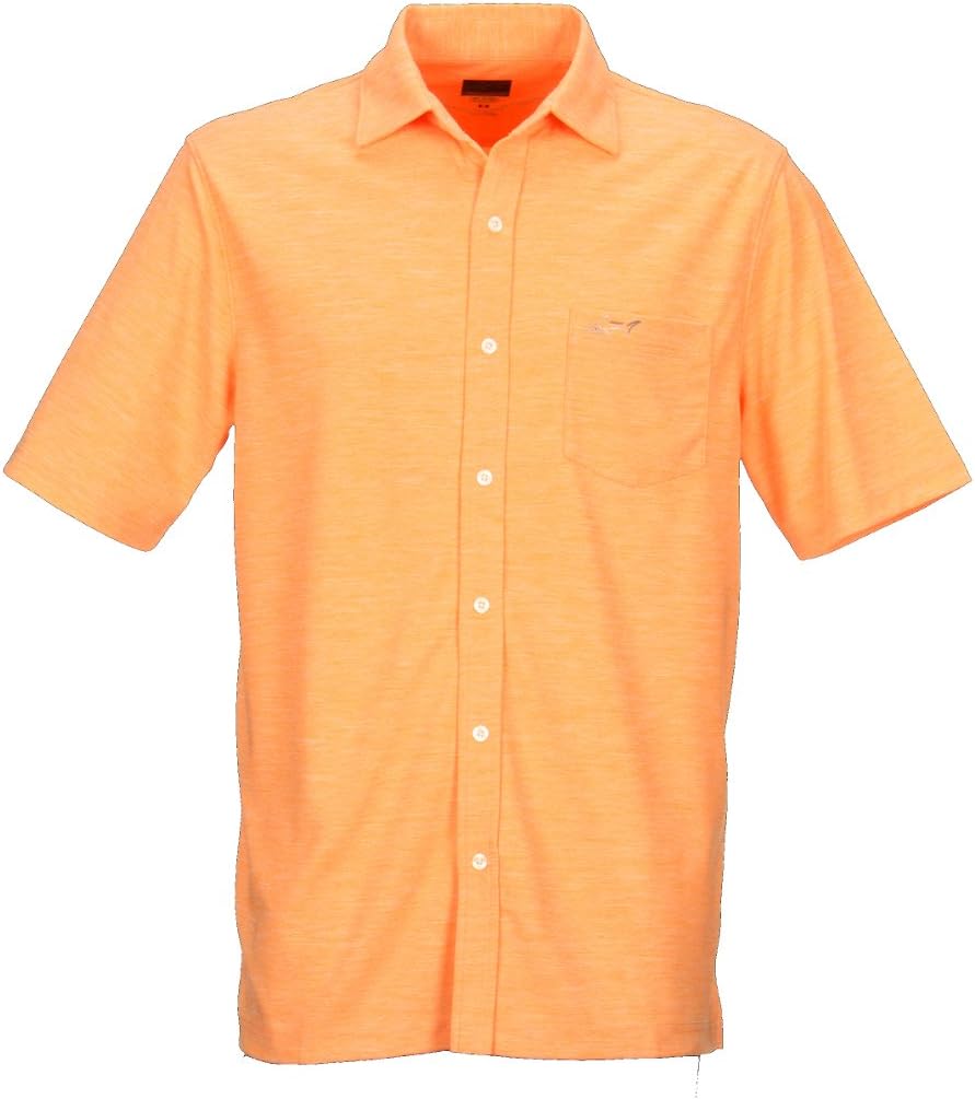 Greg Norman Collection Men's Button Front Heathered Polo Shirt