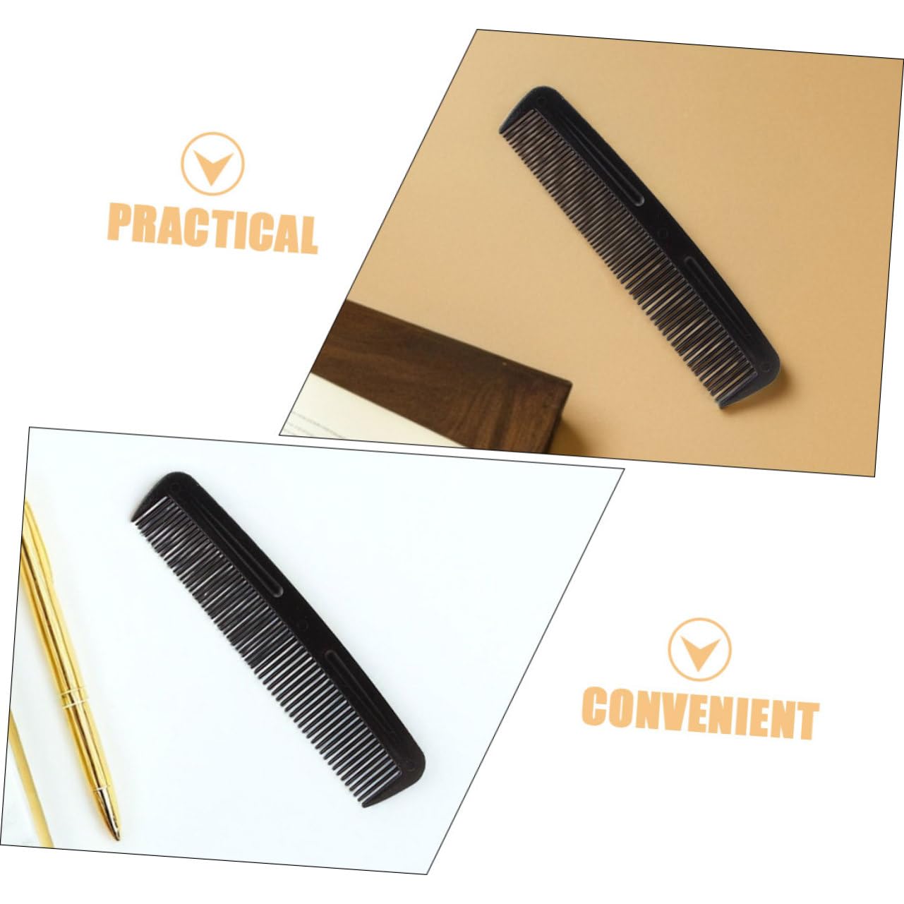 200 Piezas Peines Cabello de Viaje Peine Portátil de Dientes Finos y Anchos para Hombres y Mujeres el Pelo Exteriores