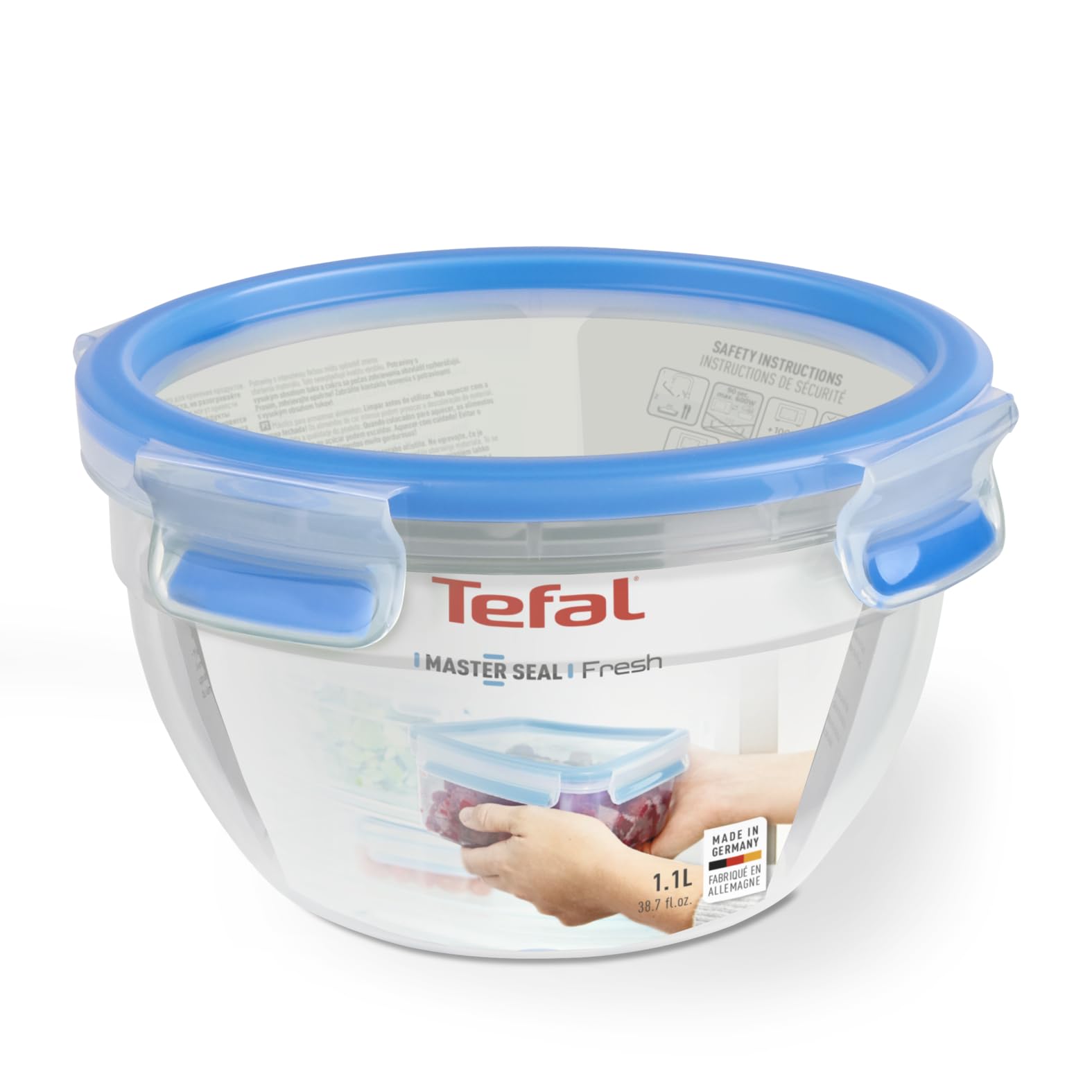 Lot De 5 Boîtes Alimentaires Tefal Masterseal Fresh 0.8L - Sans BPA, Hermétique, Fabriqué En Allemagne