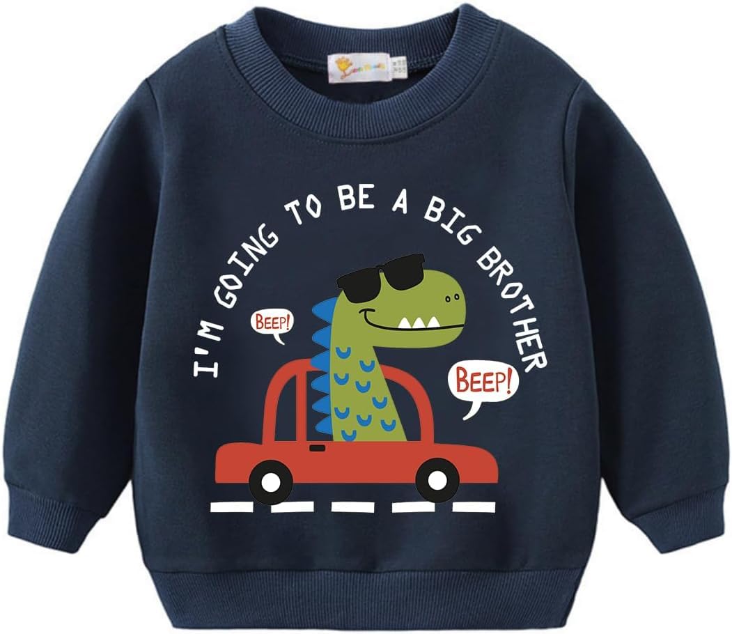 DHASIUE Big Brother Shirt für Kleinkind Baby Boy Big/Lil Bro Ankündigung T-Shirt Grafik Tee Crewneck Long/Short Sleeve Shirt