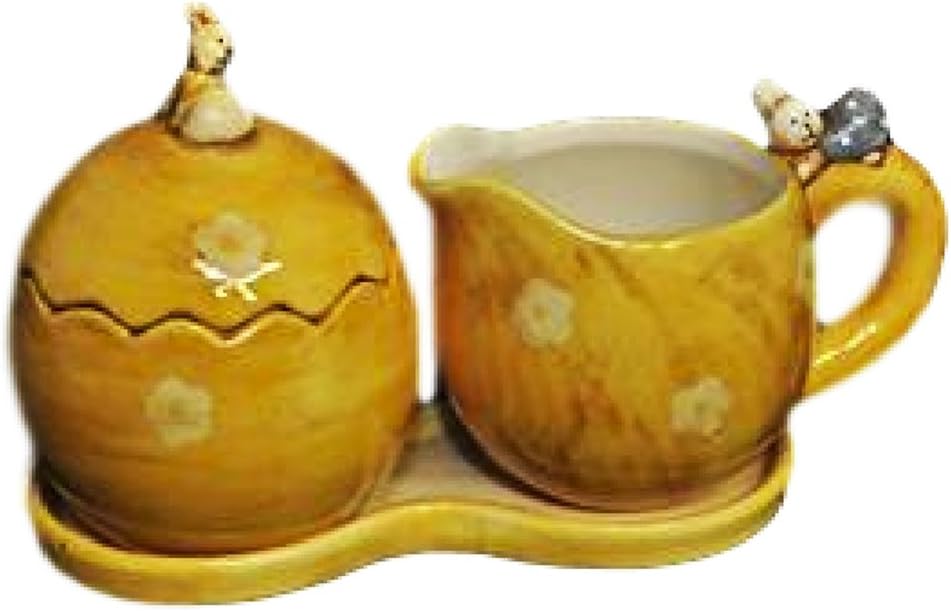 MILK JUG, SUGAR BOWL SET CERAMIC BUNNY