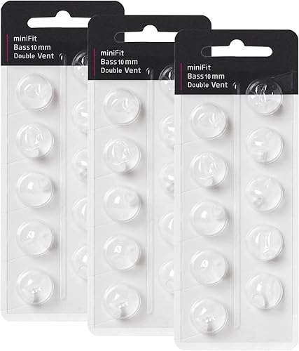 Cúpula de audífono para Oticon MiniFit de doble ventilación cúpulas de bajo ventilación 3 paquetes 0394in cúpulas universales para suministros