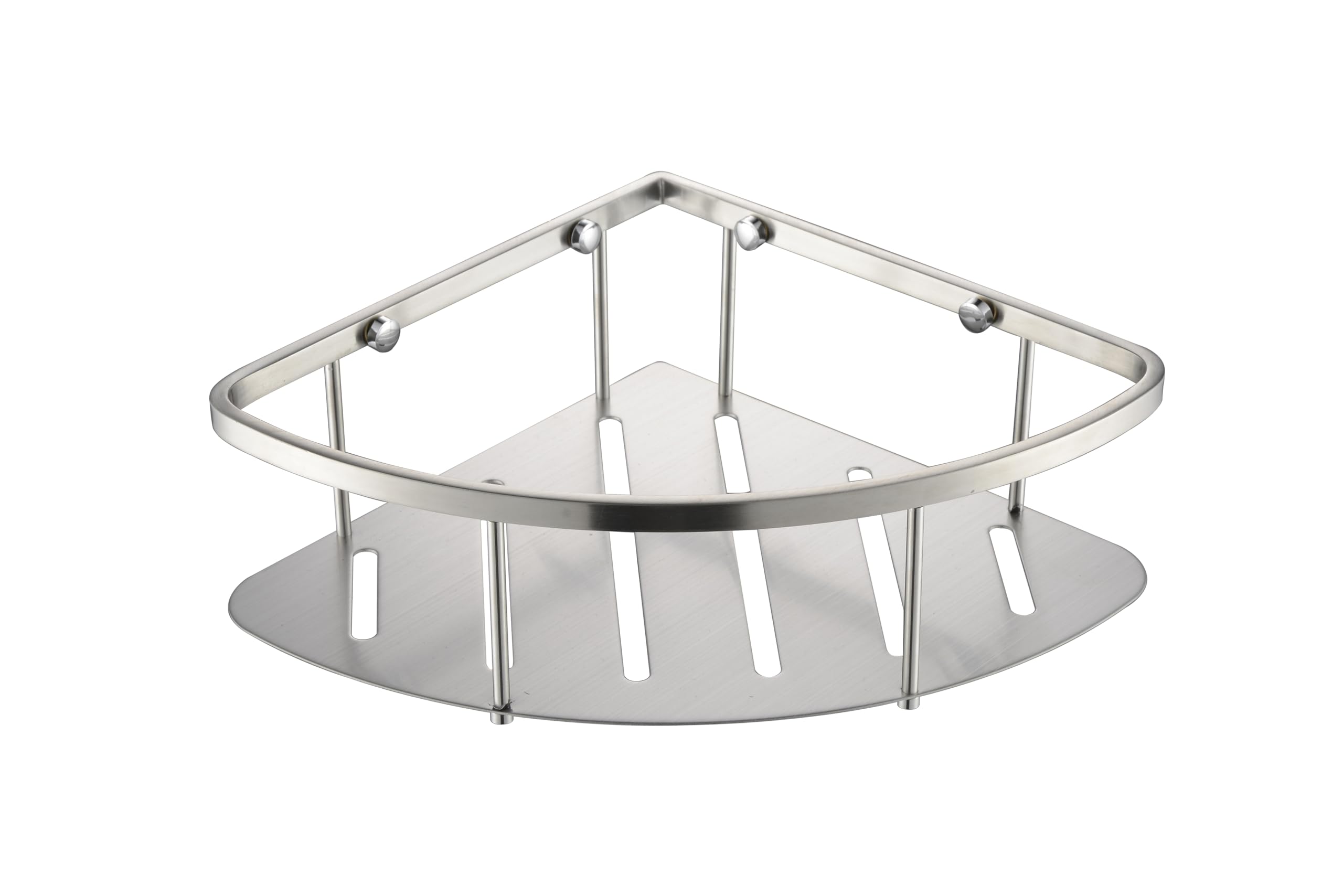 Nokozan Triangular Corner Shower Caddy - Stainless Steel Rust-Resistant Bathroom Caddy Organizer Shelf