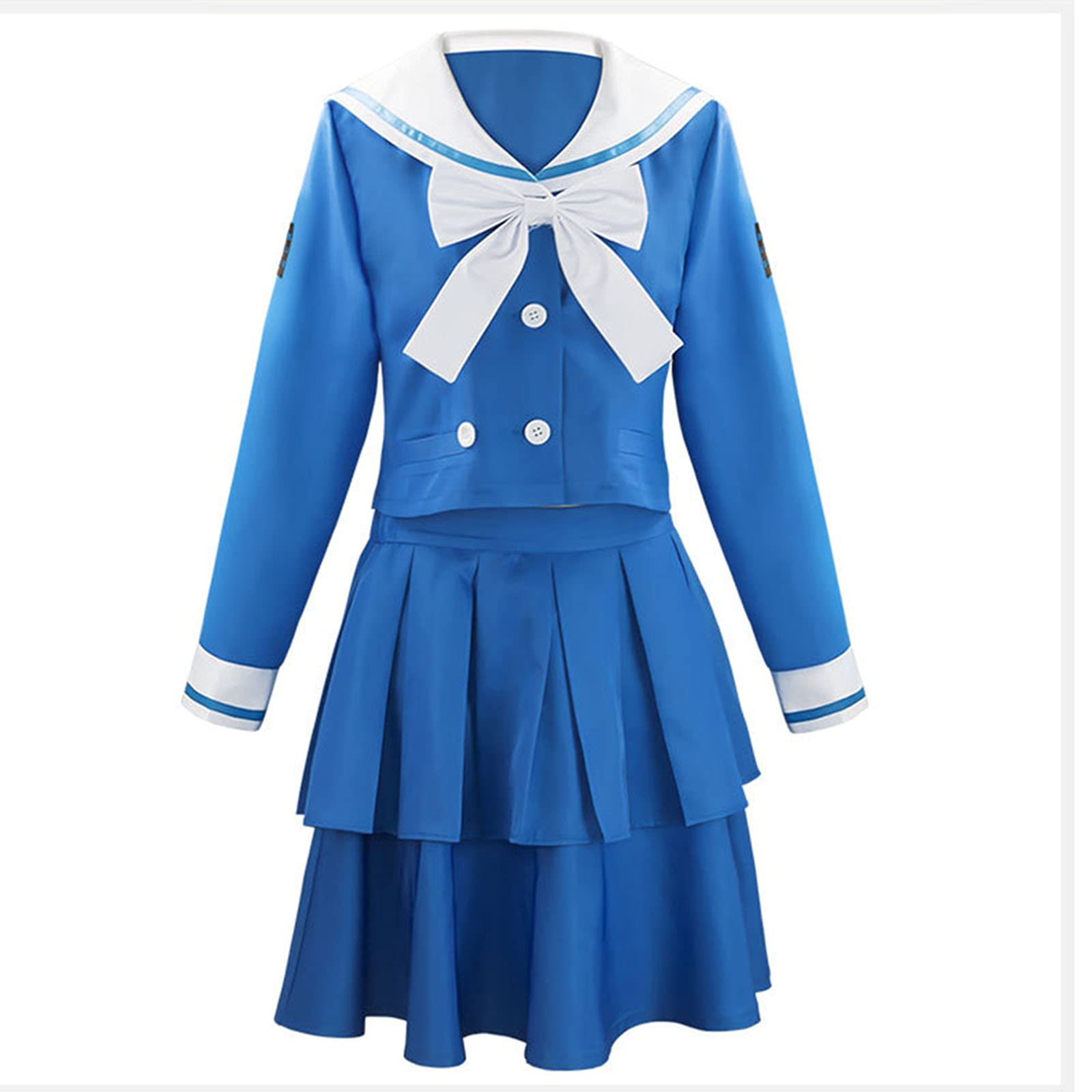 Zhongkaihua Anime Character Chabashira Tenko Cosplay Costume Anime Cosplay Sailor Costume Japanese School Uniform Crop Top Costume Blue JK Suits with Accessories
