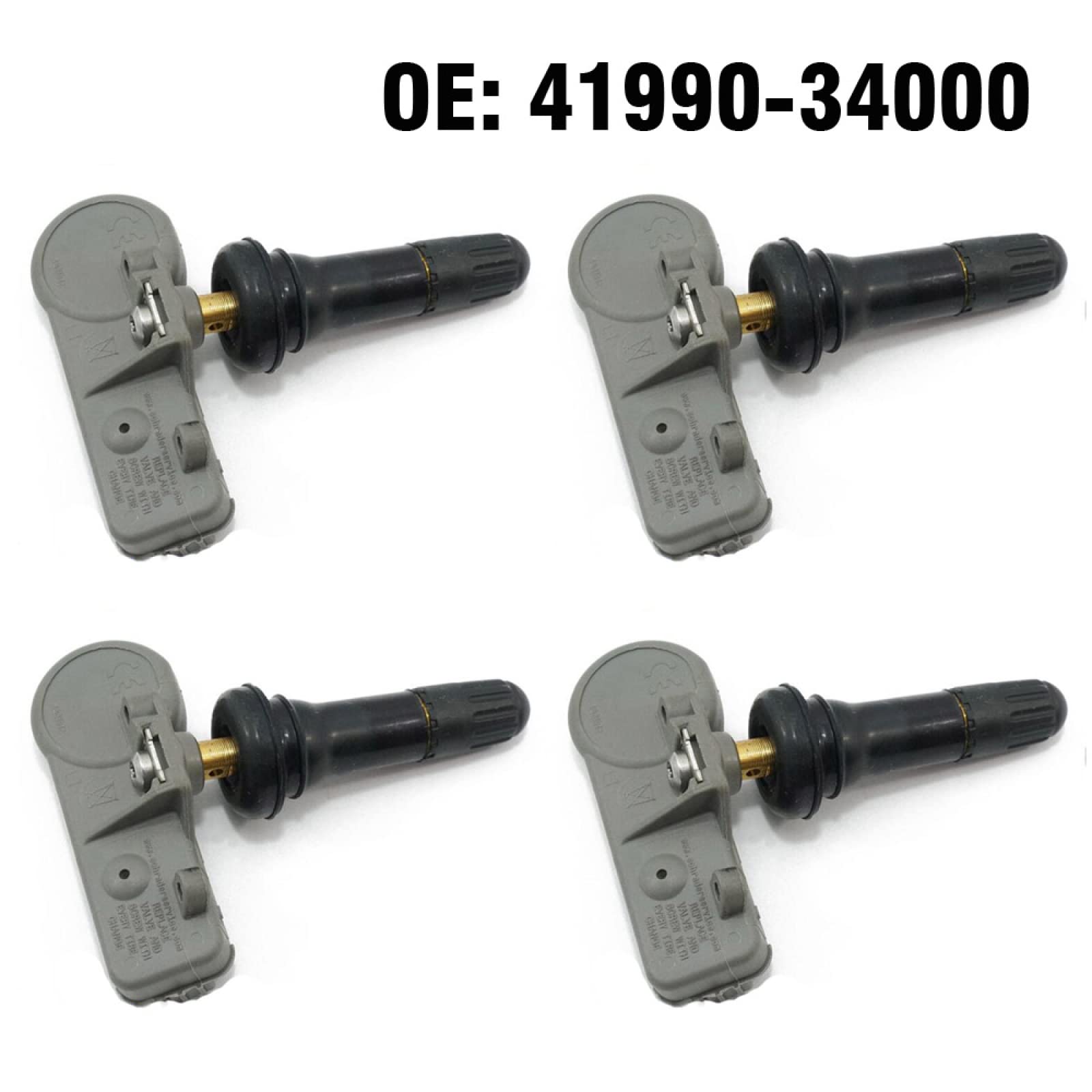 Sensore di Pressione Pneumatici per Auto per SsangYong, Actyon, Korando, Kyron, Rodius, 41990-34000, 4 Pezzi, sensore di monitoraggio della Pressione dei Pneumatici TPMS