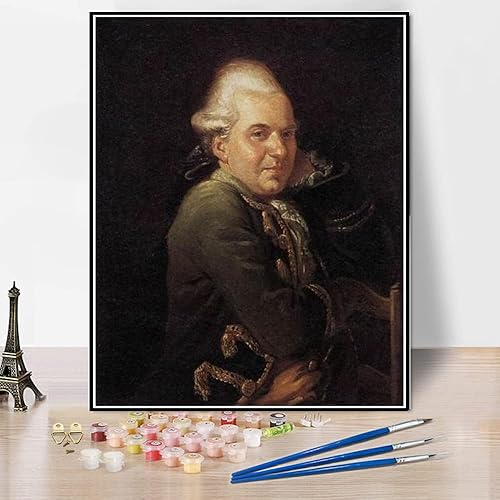 Kits de pintura de bricolaje para adultos, retrato de Francois Buron, pintura por Jacques Louis David Arts Craft para decoración de pared del hogar