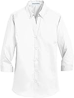 Vista 5 de Port Authority Camisa de sarga SuperPro de manga 34 para mujer
