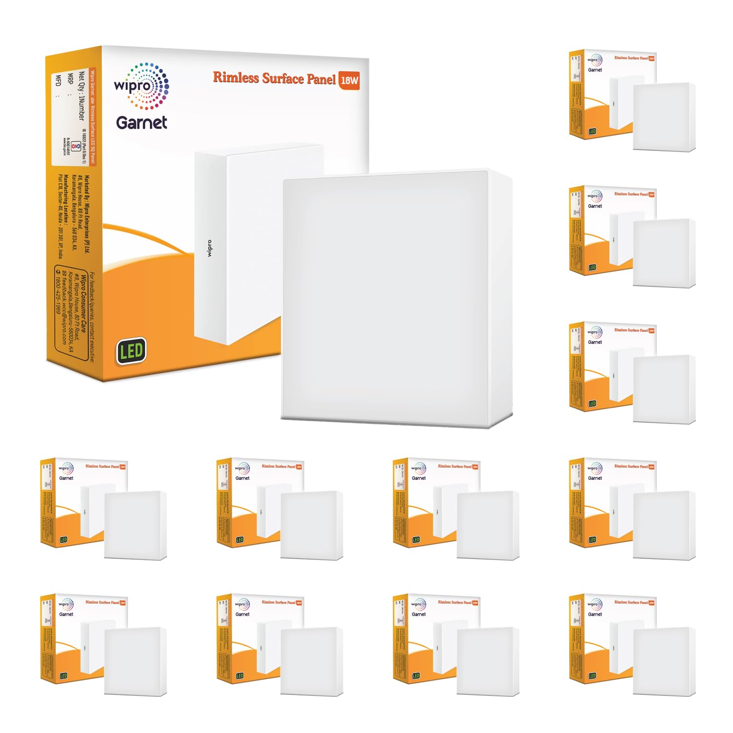 Wipro Garnet Rimless LED Panels - Neutral White -7