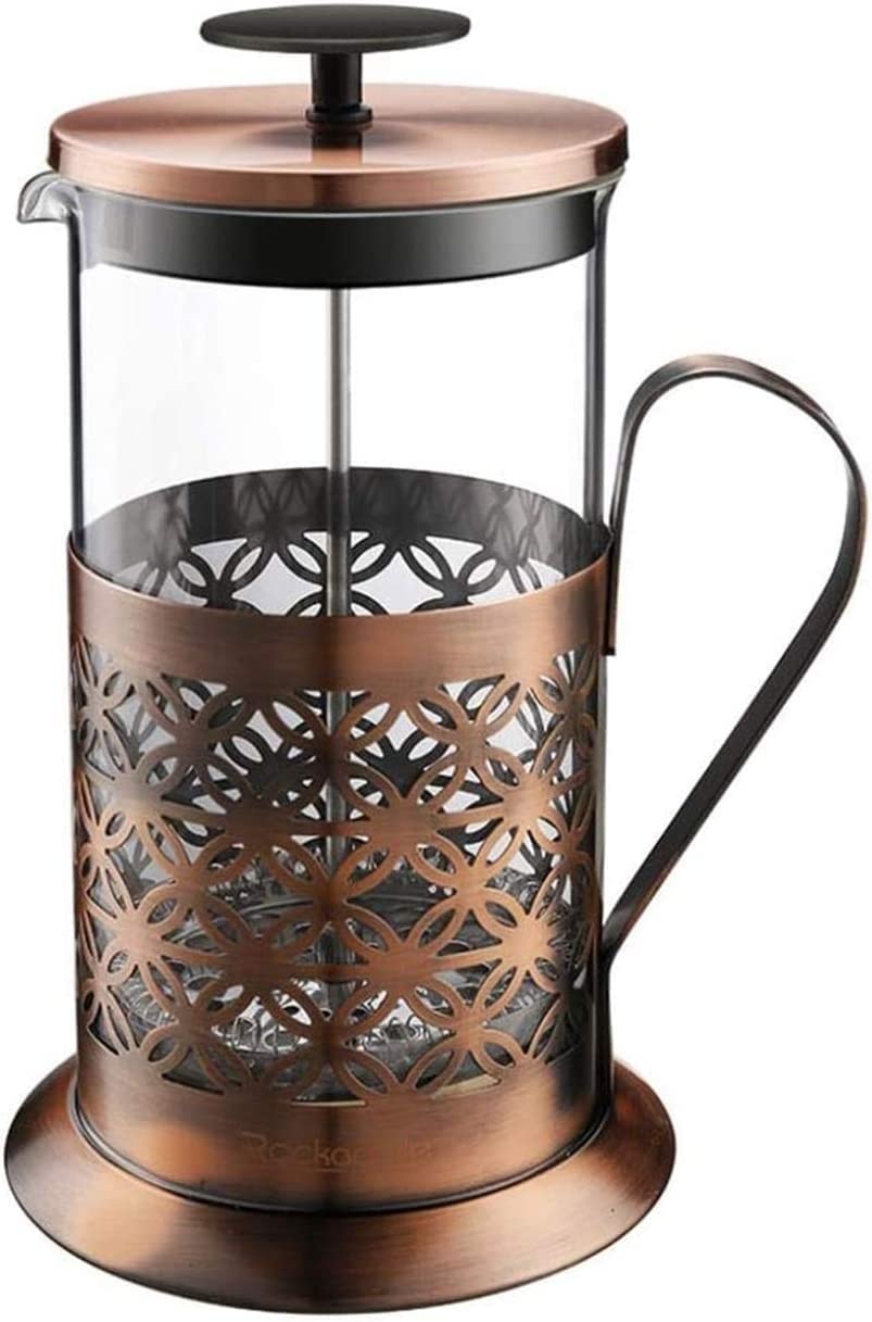 Duży ekspres do kawy French Press, ekspres do herbaty, filtr ze stali nierdzewnej, 1 litr, miedź