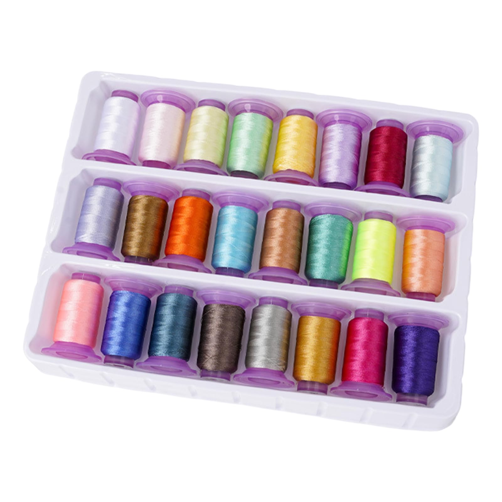 Kalttoy 24 Spools Embroidery Thread for Sewing Machine Hand Stitching Embroidery Needlework Sewing Thread 300Yards / Spool Polyester