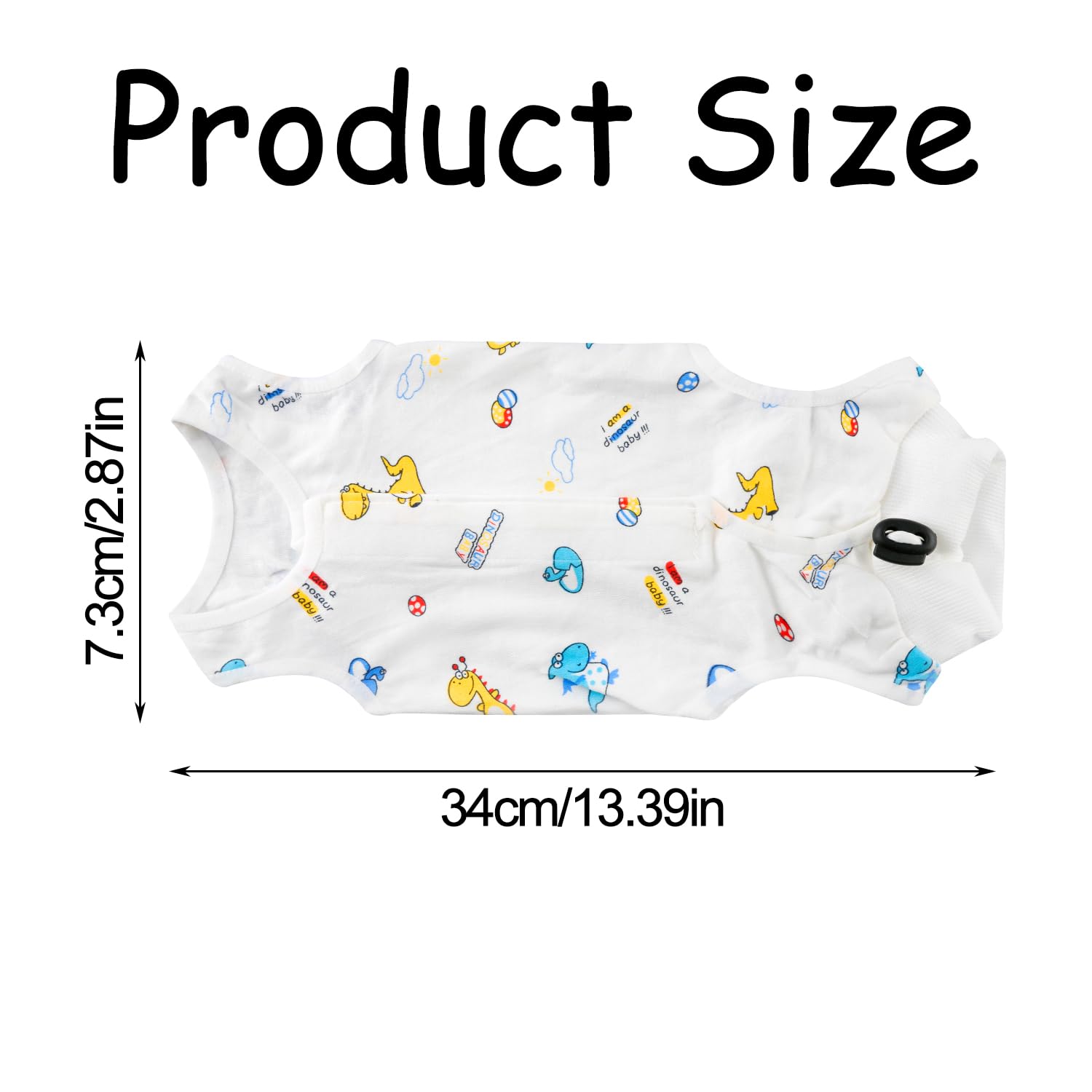 Bojueshaw Cat Surgery Recovery Suit,Baby Cat Cotton Onesie Post Surgery,Cat Body Suits,Abdominal Wound Skin Diseases Suit for Cat(Baby Dinosaur) - Image 2
