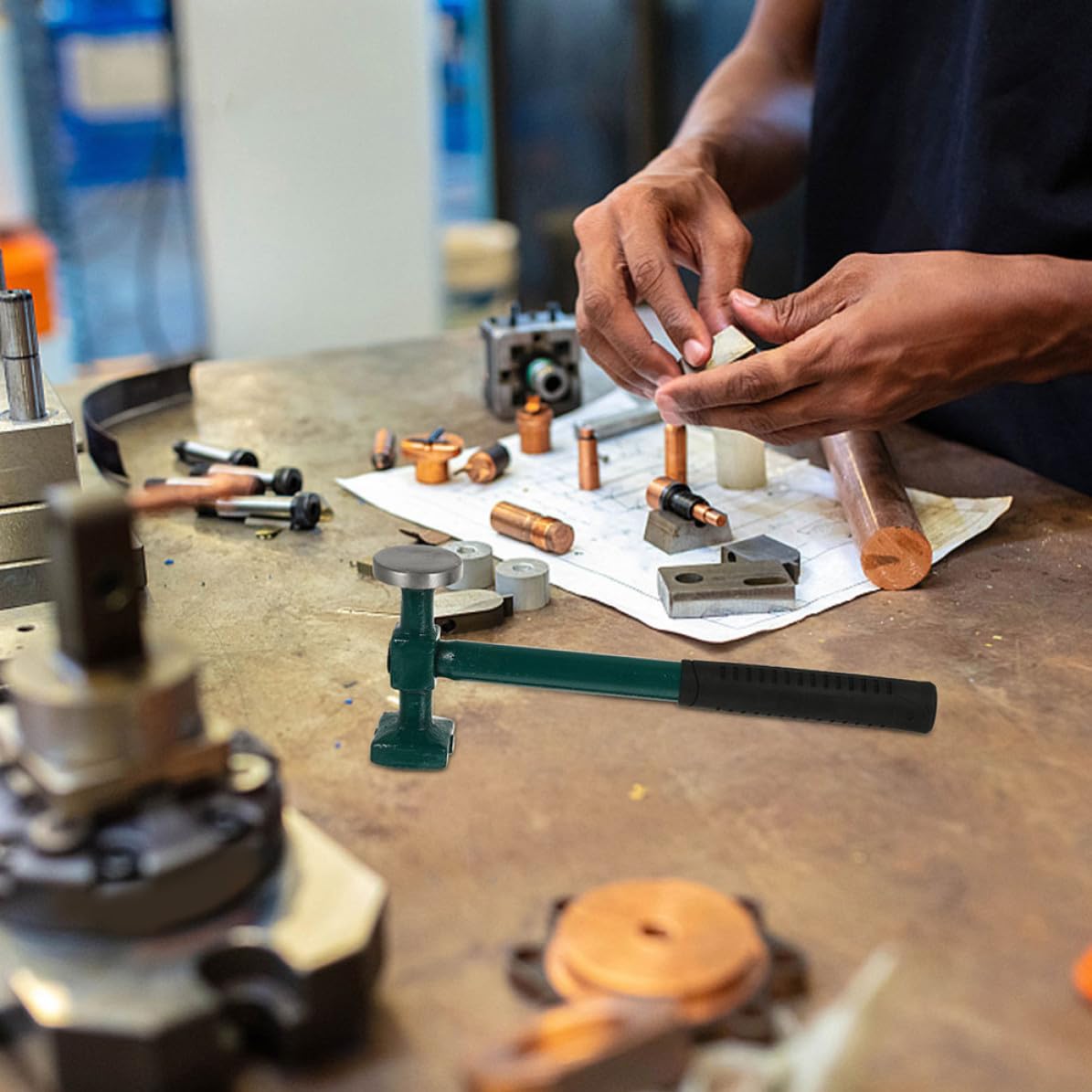 EXCEART Martillo para Chapa Metálica 2 Piezas de Acero Diseño de Precisión para Reparación de Carrocerías en Taller de Autos