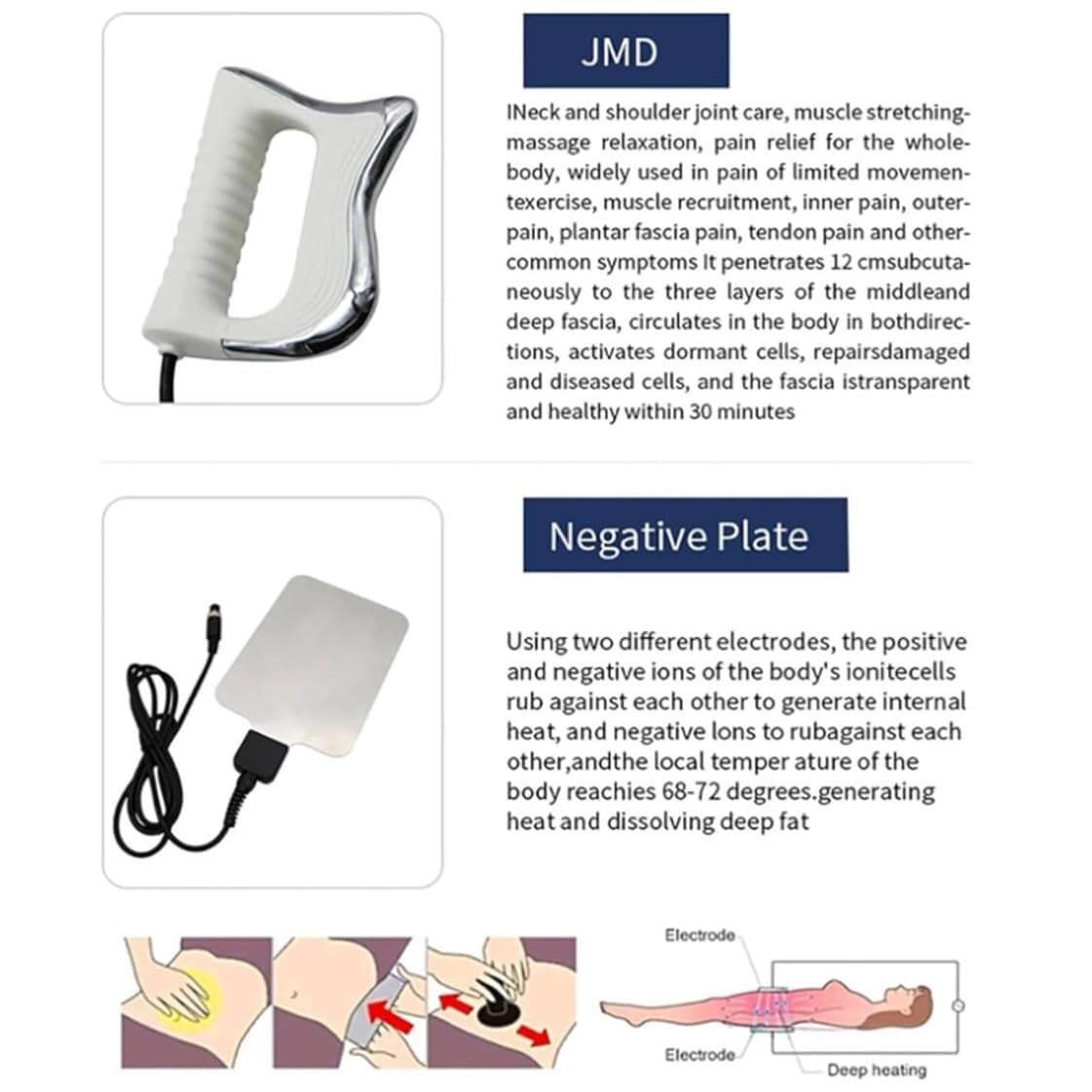 Dispositivo for terapia Tecar 448K for dolori muscolari, apparecchio for termoterapia Fever Master 448K, apparecchio for diatermia for terapia Tecar RES/CAP 448K