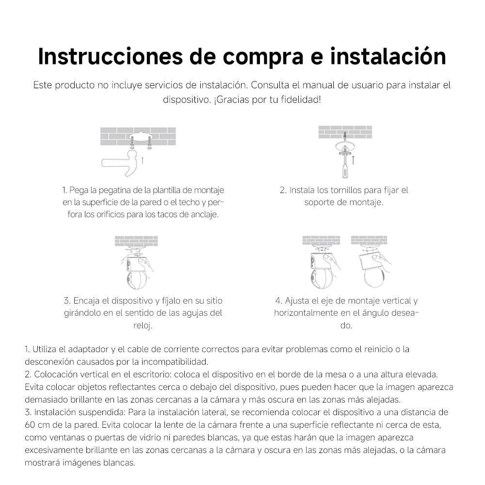XIAOMI C500 Dual Camara Vigilancia WiFi Interior, Doble 4MP Barrera Virtual | Camara Vigilancia Detección De Personas/Mascotas, Visión Nocturna A Color Starlight, Audio Bidireccional, WiFi 6 2,4/5 GHz
