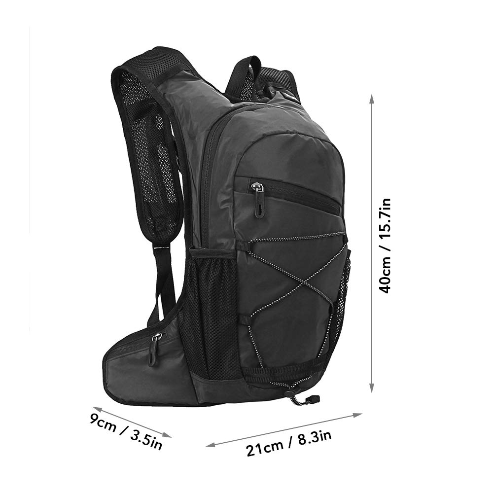 HUIOP Mochila de hidratación para Ciclismo Reflectante de Alta Visibilidad de 8L,Mochila Deportiva para Correr al Aire Libre,Mochila de Viaje,Mochila de Hombro,Mochila de Senderismo