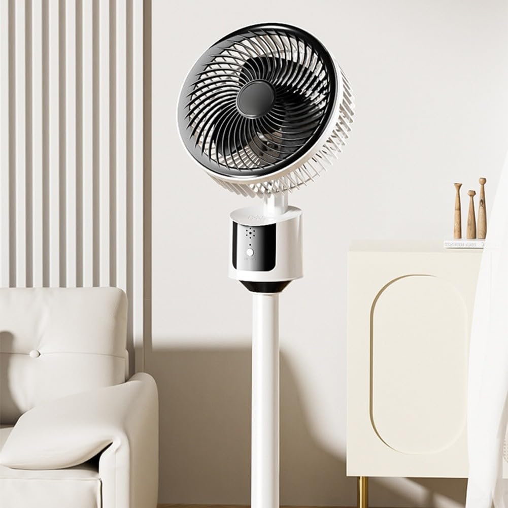 Ventilateur flexible alimenté par USB avec fonctionnement silencieux et réglage de la hauteur (blanc)