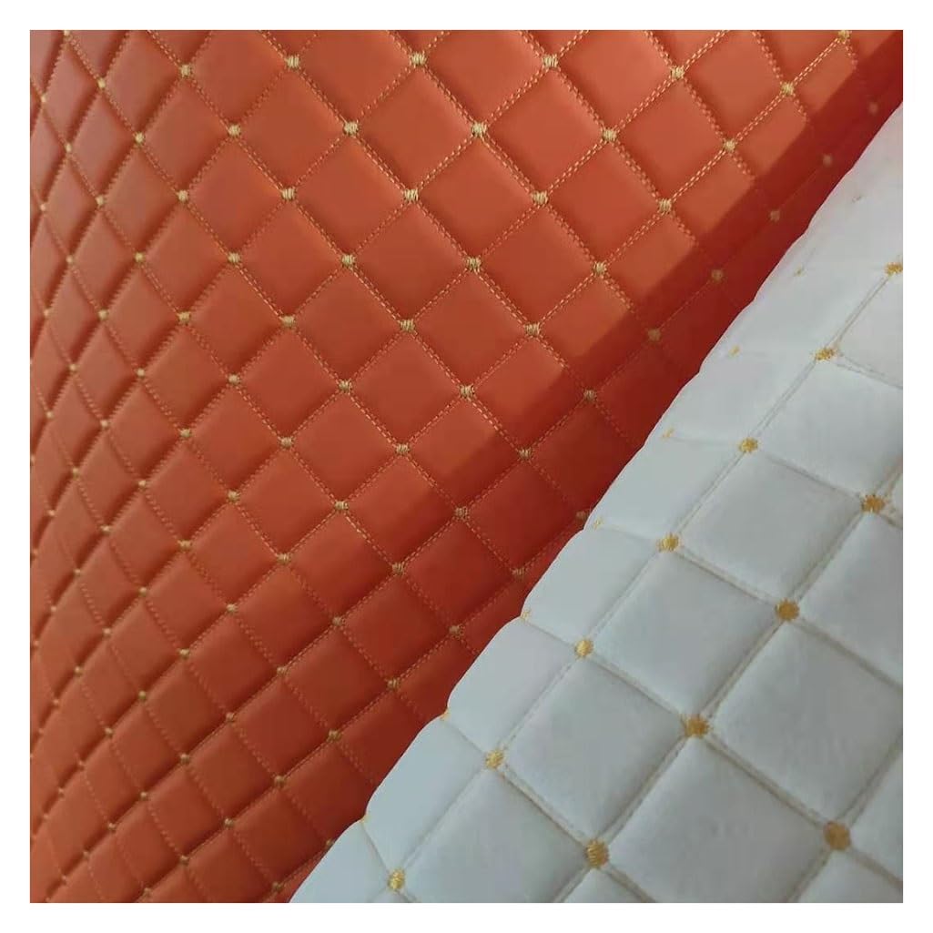 Simili cuir orange pour canapé d'ameublement et customisation auto - 8