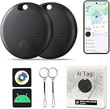Bluetooth Tracker for Android-2pack,Air Tracker Tags for Android,Luggage Tracker Tags Works with Google's Find Hub Device App,Smart Tracking Tag for Keys,Suitcase,Backpack,Wallet