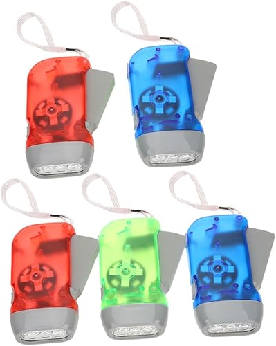 STOBAZA Linterna de manivela portátil, lámpara de emergencia LED para camping, senderismo, reparación y supervivencia, uso al aire libre