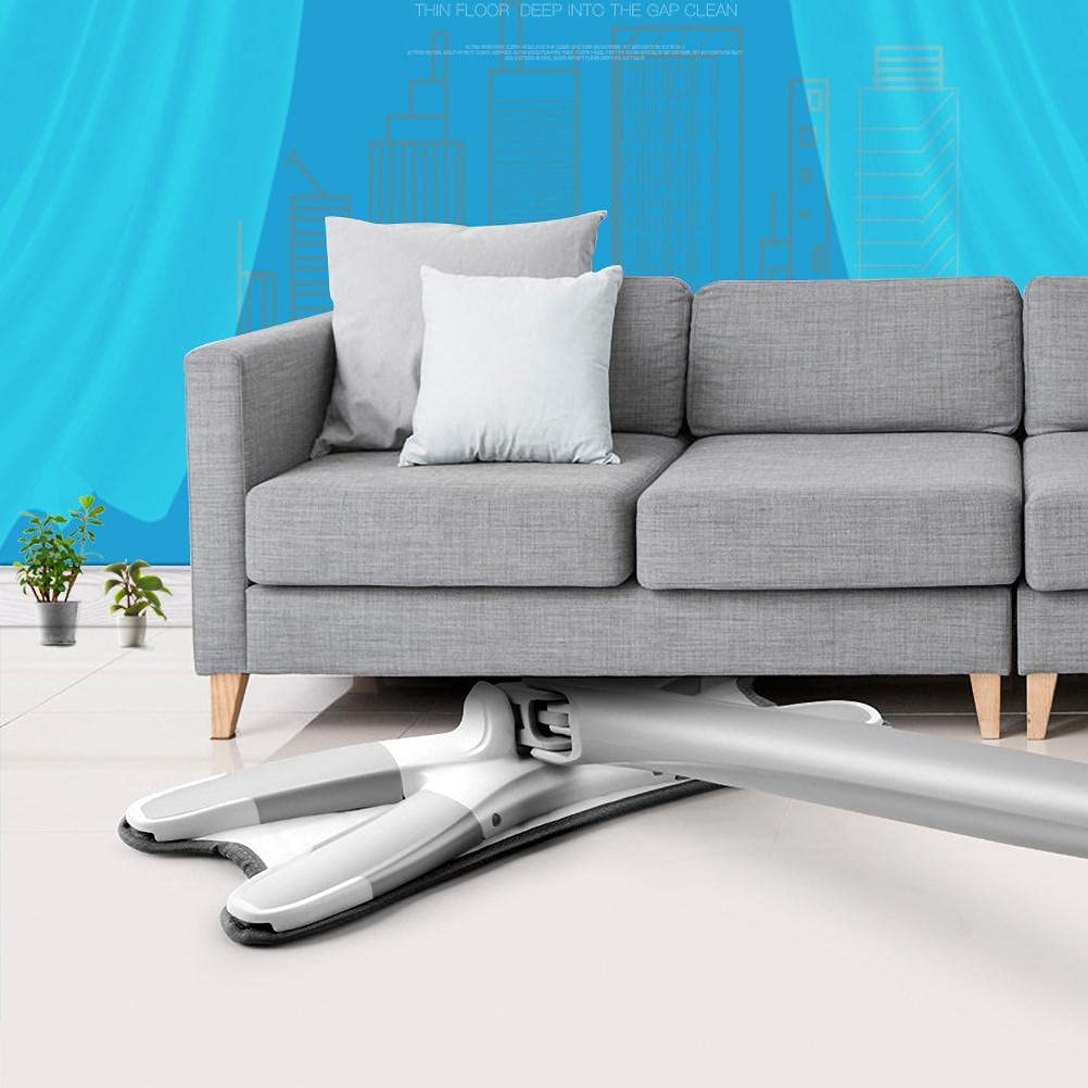 Mop, 360 grados de rotación libre de microfibra tipo X fregona plana de limpieza del piso del hogar Herramientas de limpieza Lazy Fellow Mop, reutilizable hogar cocina mano libre fregona, adecuado