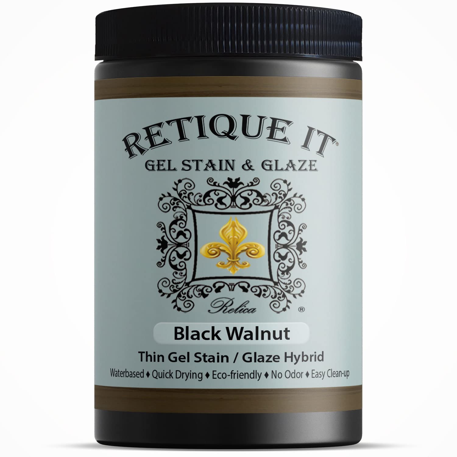 Water-Based Gel Stains by Retique It (32oz Stain, 30 Black Walnut)